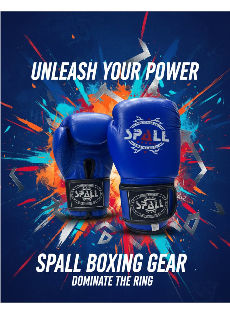 Spall Premium Genuine Leather Boxing Gloves – Professional Training & Sparring Gloves for Men & Women – Red Black Blue – Sizes 4oz to 16oz - Image 2